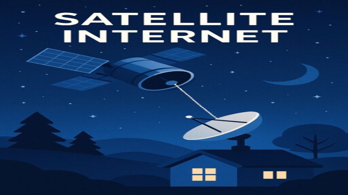 Sattelite dish outside home