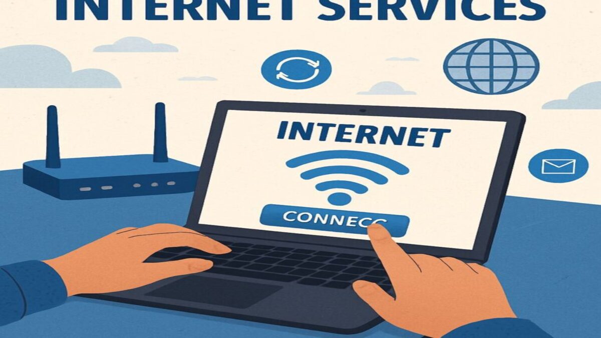laptop with internet services