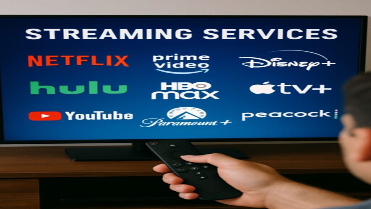 streaming service on a televison with a remote